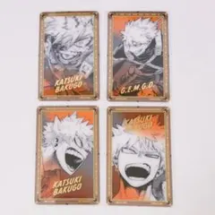 4種セット 爆豪勝己 ヒロアカ 原画展 箔押しクリアカード
