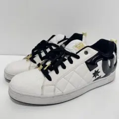 DC Shoes ビッグロゴ キルティングスニーカー ホワイト×ブラック30cmのサムネイル