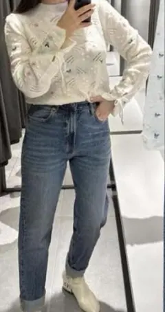 Zara ハイウエストデニム　ザラ