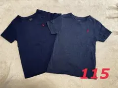 ポロ　ラルフローレン　半袖Tシャツ　ネイビー　杢ネイビー　5歳　115cm