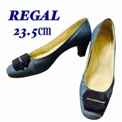 【美品】リーガル パンプス スクエアトゥ 23.5㎝ デニム REGALのサムネイル