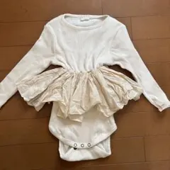 monbebe モンベベ　フリル付きロンパース　M 70cm80cm