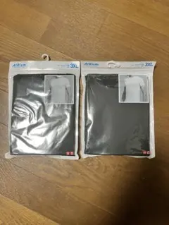 UNIQLO AIRism クルーネックT 半袖 ブラック 3XL 2枚セットのサムネイル