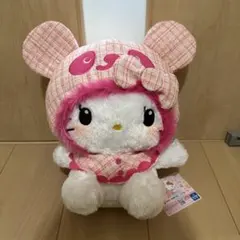 即購入◯パンダ　ハローキティ 胸きゅんツイード超BIGぬいぐるみ　約30cm