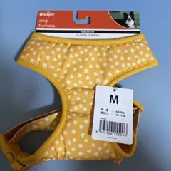 新品未使用♥︎meijer 犬用ハーネス Mサイズ 【イエロー水玉】