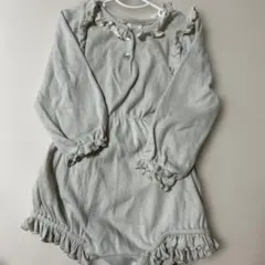 Bebe Holic フリル付きロンパース グレー