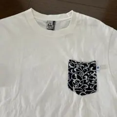 チャムス 半袖Tシャツ 東北別注 ポケット米織小紋・唐草 Mのサムネイル