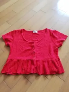 LODISPOTTO（ロディスポット）の小花模様赤ショートカーディガン♪ボレロ