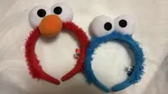 usj エルモ・クッキーモンスター カチューシャセット