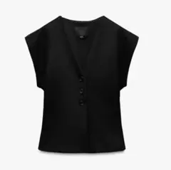 ザラ　クロップドベスト　トップ　新品紙タグ付き