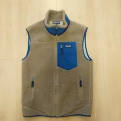patagonia メンズ・クラシック・レトロX・ベスト S ベージュ/青