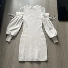 snidel ニットワンピース ホワイト