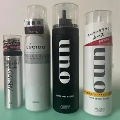 GATSBY・LUCIDO・unoスタイリングムース、スプレー4本セットのサムネイル
