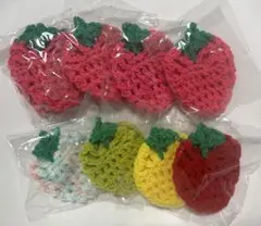 【未使用】アクリル キッキンたわし 8個セット いちご型