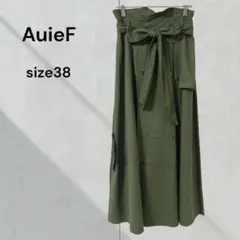アウィーエフ トレンチ風 ロングスカート　ミリタリー カジュアル　Aライン