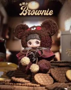 海外限定のMaymei Tiny Bear Cookie ブラウニー　赤　茶色