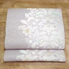 名古屋帯 スリーシーズン 薄紫 献上唐花 お仕立て込み