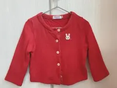 ミキハウス 赤 カーディガン サイズ90 うさこ