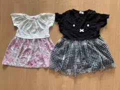 trois lapins ミッフィーワンピ100cm&西松屋 花柄ワンピ90cm