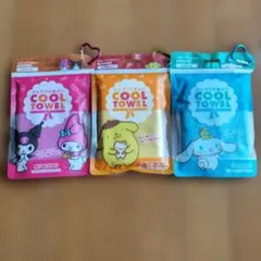 熱中症対策　UVカット　クールタオル　　サンリオキャラクター　3枚セット