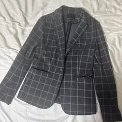 BANANA REPUBLIC テーラードジャケット グレー/ホワイトチェック