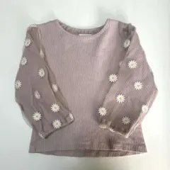 バースデイ ママラク 花柄袖チュール 長袖 トップス