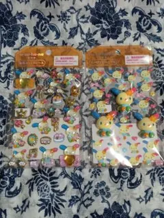 サンリオ ウサハナ ぷっくりシール 2種セット【ウサハナ】