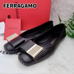 ◾︎未使用級◾︎ 23AW フェラガモ バレエシューズ レナ ダブルボウ フラットのサムネイル