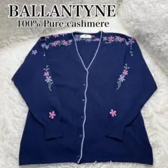 英国製 vintage Ballantyne バランタイン カシミヤ 花柄ニットのサムネイル