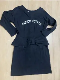 RODEOCROWNSロデオクラウンズスエットウエストペプラムリボンワンピースS