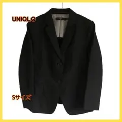 UNIQLO ユニクロ テーラードジャケット　ストライプ　黒　 Sサイズ