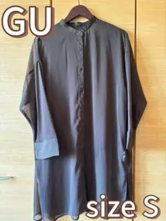 【GU 】 ブラウン シャツワンピース S