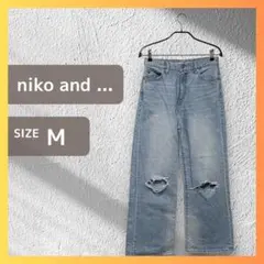 【niko and ...】ダメージデニムパンツ Mサイズ