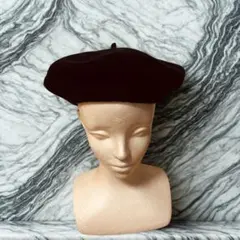 ベレー帽 ネイビー系 カラー22 シンプル 大人コーデ 秋冬