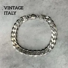 VINTAGE ITALY ヴィンテージ シルバー925喜平チェーンブレスレットのサムネイル
