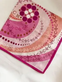 セリーヌ　マカダム　ピンク　ハンカチ　大判