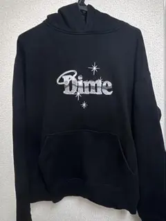 Dime ブラック フード付きパーカー S