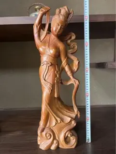 木製女性像 彫刻 約30cm