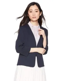 NATURAL BEAUTY BASIC ポリエステルドビーカラーレスジャケット