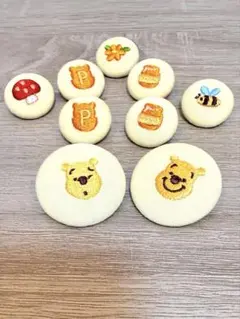 プーさん 刺繍 ボタンセット