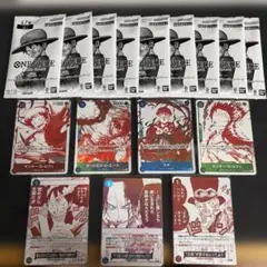 ワンピースカードゲーム 3周年記念プロモ未開封9パック＋全7種カードセット