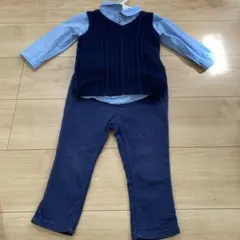 H&M ベストとシャツとズボンセット 9-12M⭐︎ベビーフォーマル⭐︎1歳