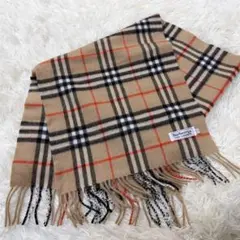 未使用品✨Burberry バーバリー カシミヤ100%マフラー ノバチェック