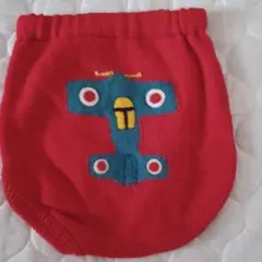 ミキハウス 飛行機刺繍 レッドパンツ 未使用