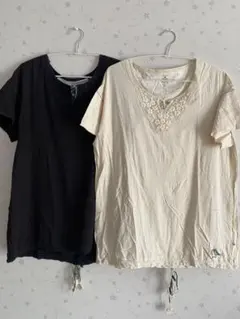 fu-ai 半袖Tシャツ 2枚セット 刺繍 レースのサムネイル