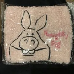 ひつじのショーン　もこもこスクエアポーチ　いたずらブタ　ガチャガチャ