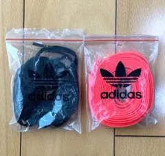 adidas 靴ひも 黒 とオレンジのサムネイル