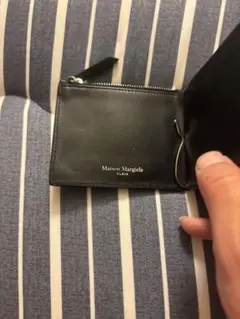 Maison Margiela ブラックレザー 二つ折り財布