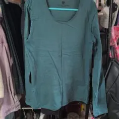 BARFRI ダークティール 長袖カットソー M Uネック