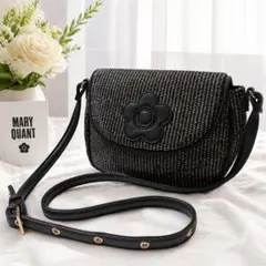 【美品】MARY QUANT マリークヮント ショルダーバッグ デイジー 黒